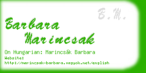 barbara marincsak business card